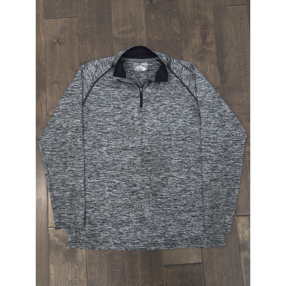 Under Armour Quarter-Zip Pullover Mens Size M Gray Performance Loose‎ HeatGear